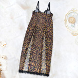 Women Half See-Through Lace Suspender Dress Sexy Lingerie Set
