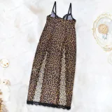 Women Half See-Through Lace Suspender Dress Sexy Lingerie Set