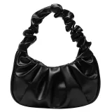 women Korean one-shoulder bag French bag fashion pleated handbag underarm bag