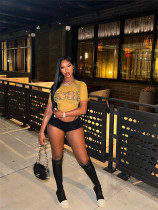 Women American sexy sexy crop top