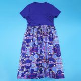 Plus Size African Women Pleated Dress