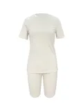 Solid color sports Casual two-piece Shorts Set