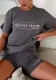 Women summer Casual print Top and shorts Two Piece Set