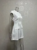 Women Solid Round Neck pocket dress