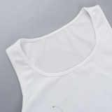 Women Summer Cherry Print Vest Top