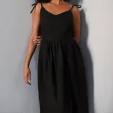 Women Spring elegant sexy Lace-Up Backless suspender dress