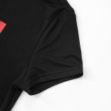 Women's short slim sexy Round Neck Letter printed short-sleeved t-shirt top
