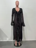 Spring Summer Long Sleeve Cardigan Beach Bikini Sun Protection Cover-up