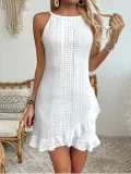 Sleeveless Solid Color Fashion Casual Dress