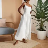 Women Spring elegant sexy Lace-Up Backless suspender dress