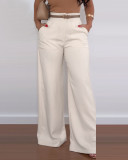 Women's Solid Color Casual Bell Bottom Pants