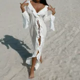 Spring Summer Long Sleeve Cardigan Beach Bikini Sun Protection Cover-up