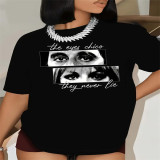 Fashionable Women's Short-Sleeve Round-Neck Casual T-Shirt