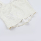 Women Summer Elegant Sexy Strapless Lace Fishbone Top