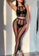 Mesh Hollow transparent Sexy Fishnet Two-piece Lingerie Set