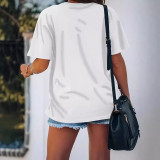 Fashionable Women's Short-Sleeve Round-Neck Casual T-Shirt