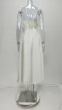 Women Spring elegant sexy Lace-Up Backless suspender dress