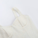 Women Summer Elegant Sexy Strapless Lace Fishbone Top