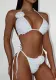 Rose Lace-Up Two-Piece Women's Bikini Sexy Swimwear