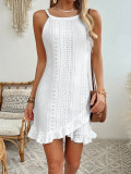 Sleeveless Solid Color Fashion Casual Dress