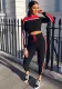 Women Patchwork Top and Pants Sports Two Piece Set