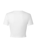 Women Summer Cherry Print Round Neck Short Sleeve T-Shirt