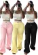 Women Sports Tank Top and Drawstring Wide Leg Pants Two Piece Set