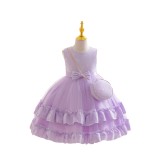 Girls' Puff Tulle Children's Dress Princess Dress Kids Dress