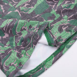 Women Summer Printed Sexy Strapless Basic Waist Top