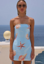 Women Strapless Summer Off Shoulder Dress