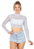 Women Sexy Solid Long Sleeve Top
