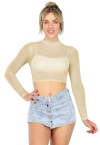 Women Sexy Solid Long Sleeve Top