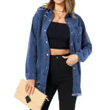 Women Casual Fall/Winter Long Sleeve Denim Jacket