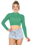 Women Sexy Solid Long Sleeve Top