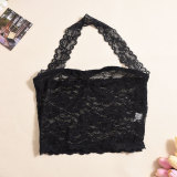 Women Summer Crop Backless See-Through Lace Halter Neck Top