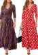 Women Sexy Printed V Neck Dress