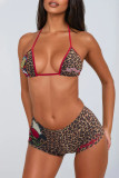 Women Print Beach Bikini Swimsuit Two Piece Set