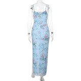 Women Suspender Sexy lace flower dress