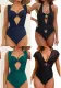 Gathered sexy high waist Two Pieces Bikini swimsuit
