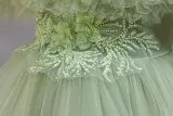 Girls' Floral Puff Tulle Princess Dress
