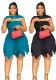 Women street sexy ruffle Strapless Tight Fitting short dress