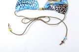 Women Spring Summer Sexy Print Tie Bikini Three-Piece