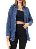 Women Casual Fall/Winter Long Sleeve Denim Jacket