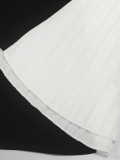 Women's Fashion Elegance Women's Round Neck Sleeveless Pleated Patchwork Plus Size Dress