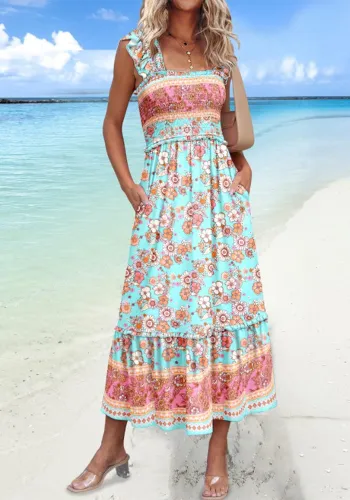 Women Beach Holidays Printed Dress