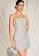 Women's Low-Back Sequin Strap Short Party Dress