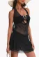 Mesh Cover-Up Three-Piece Strapless Sexy Bikini Swimsuit