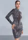 Women Sexy See-Through Mesh Beaded Bead Dress