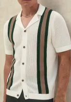 Men's Short Sleeve Knitting Polo Top