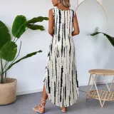 Women Summer Printed Sleeveless Split Sundress
